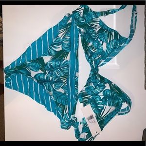 Brand new with tags leaf print bikini size L